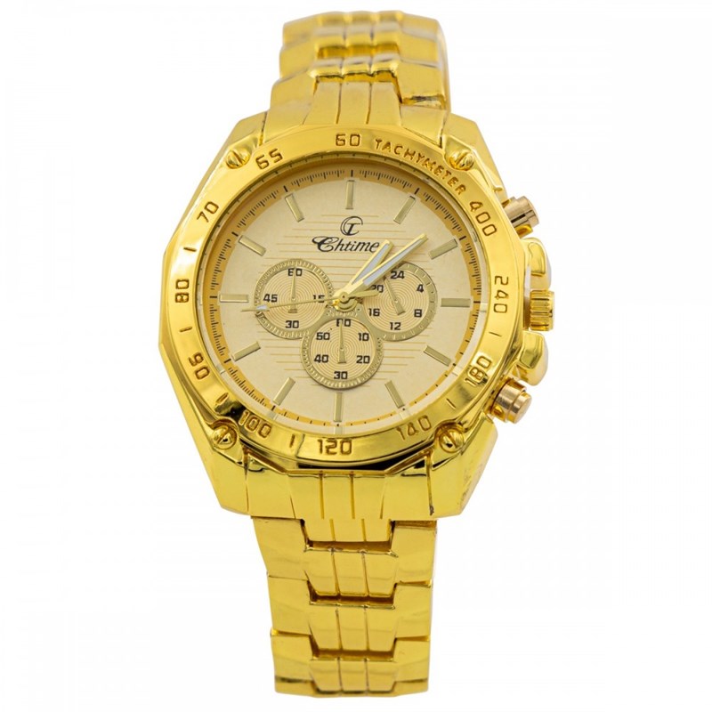Montre Homme CHTIME bracelet Acier Doré