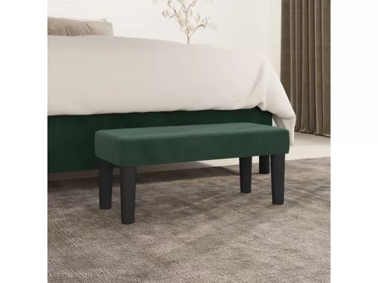 Banc Vert foncé 70x30x30 cm Velours
