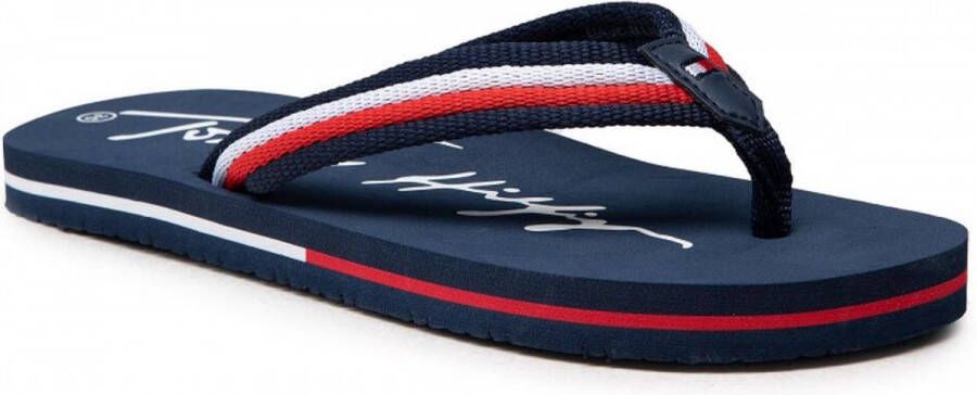 Tommy Hilfiger Teenslippers LOGO PRINT FLIP FLOP met strepen