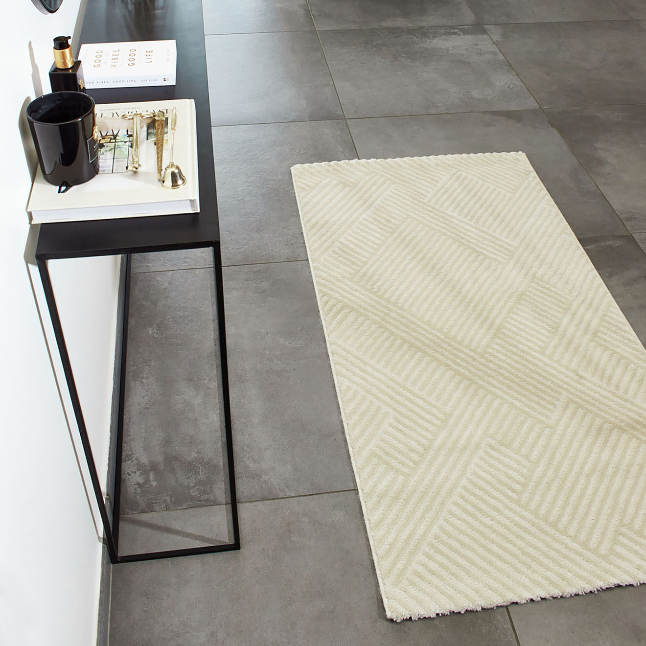 Nazar Rugs Tapis Bianca 160 crème - 120x160 cm
