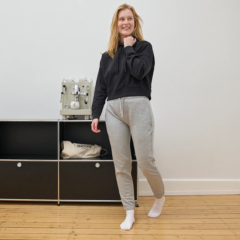 Sweatpants Damen aus Bio-Baumwolle Hellgrau