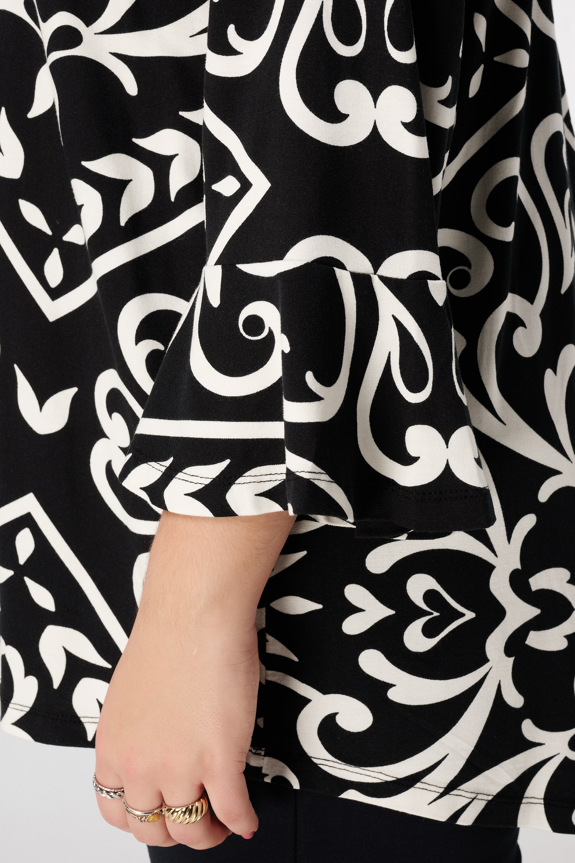Top met paisleyprint Multi zwart-wit