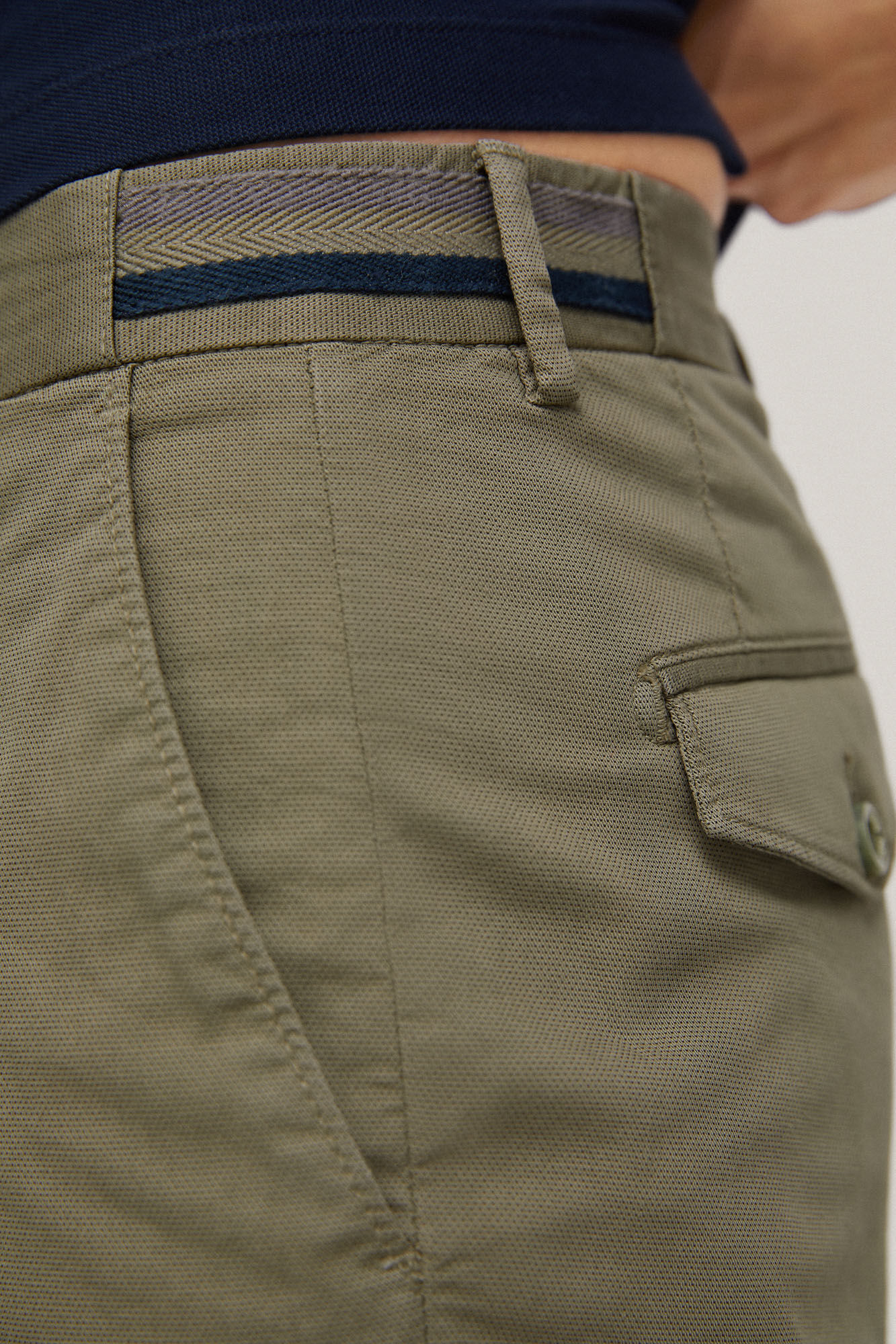 Bermuda chino ribbons - Verde
