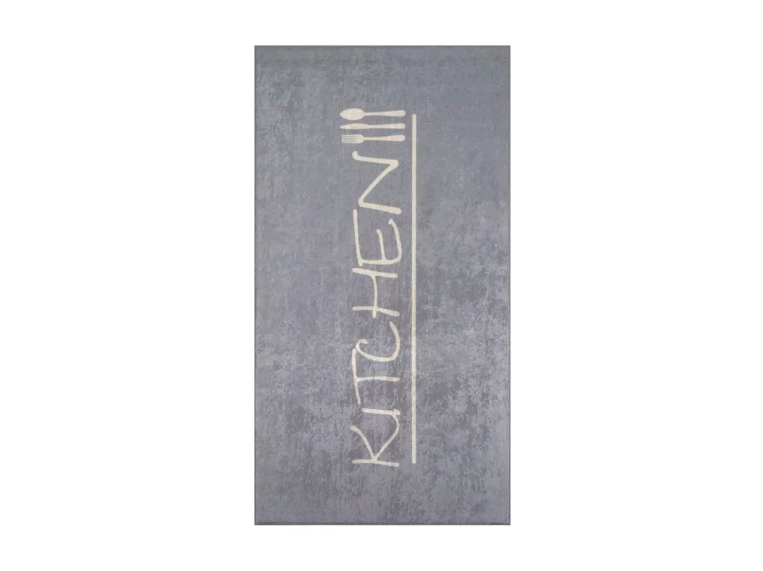 tapis cuisine Lavable 30° 70x180 gris et blanc IMPNUM 12