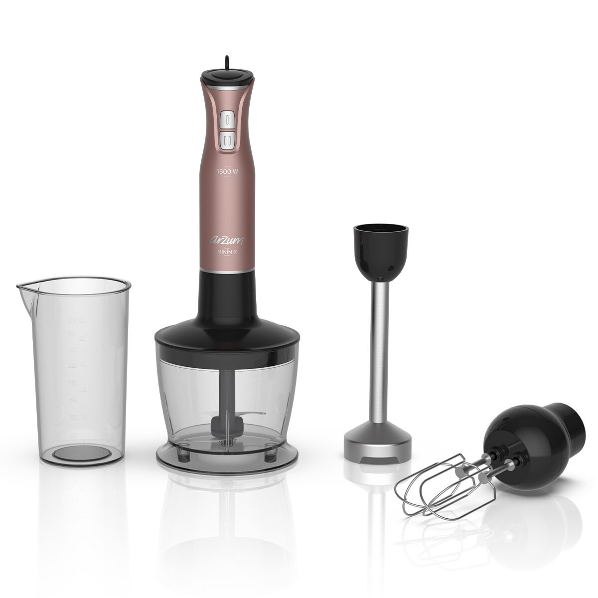 Arzum 1500W Stabmixer-Set Stabmixer Pürierstab Handmixer Zerkleinern