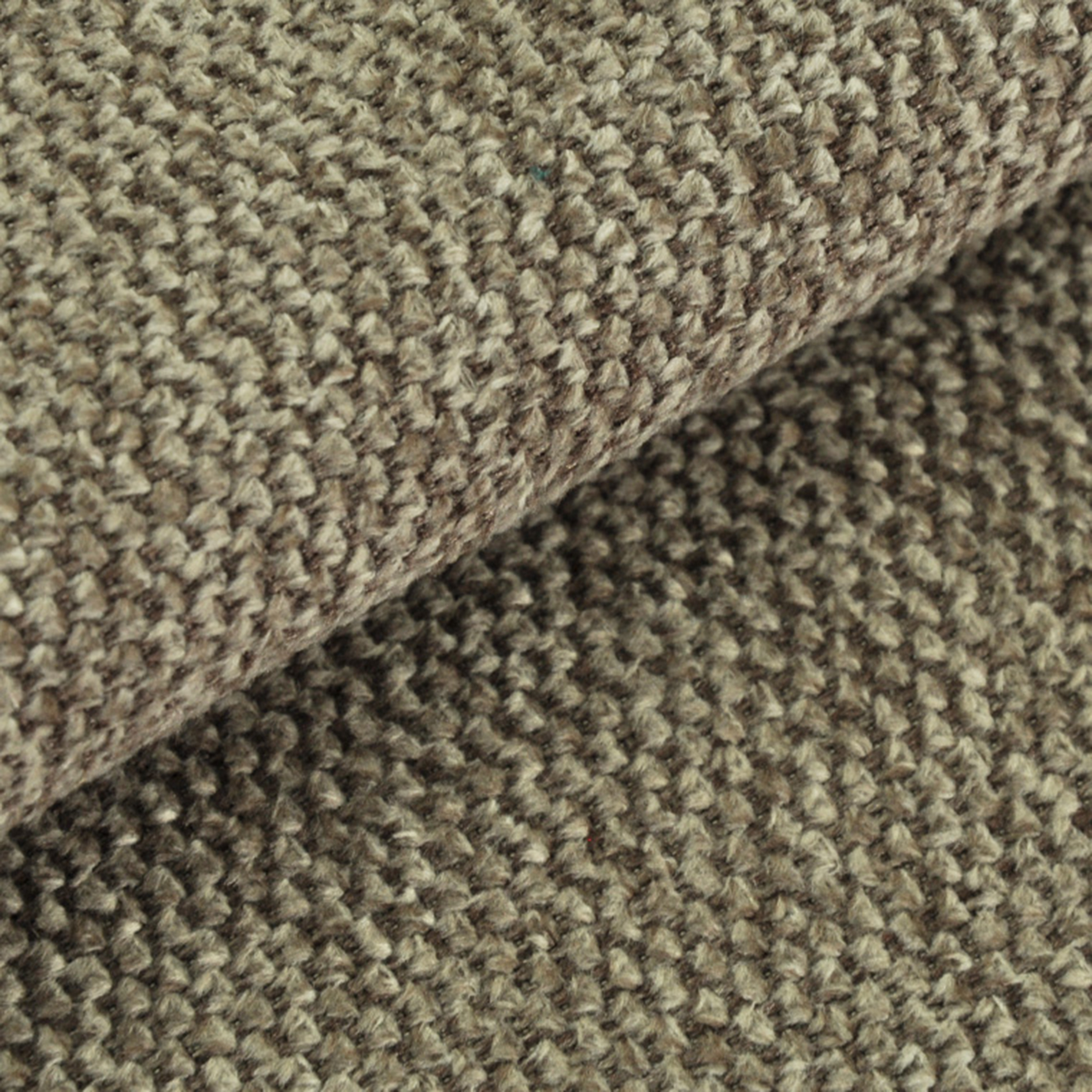 Wohnlandschaft - taupe - Strukturgewebe - Federkern