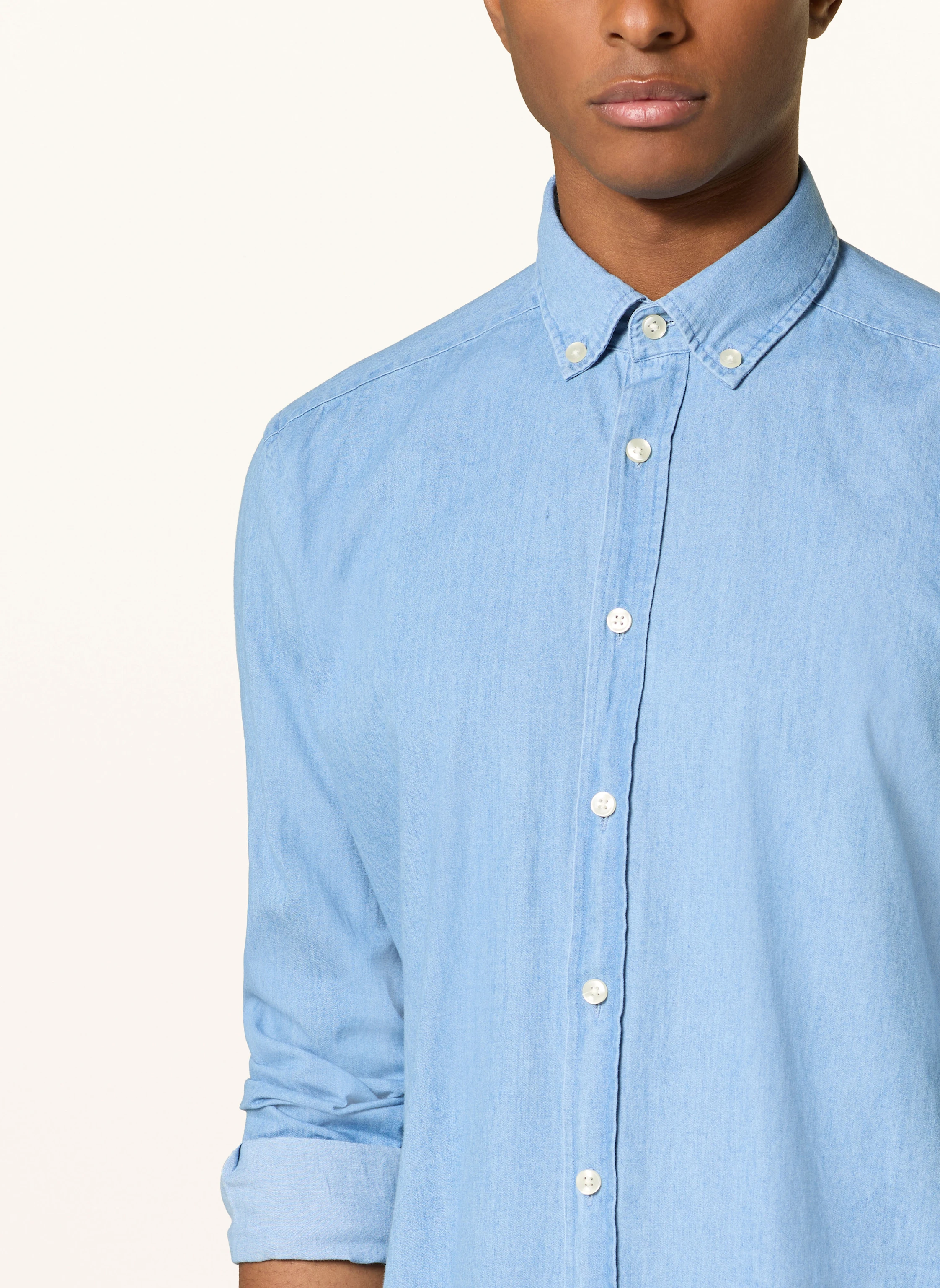 STROKESMAN'S Hemd Regular Fit in Jeansoptik