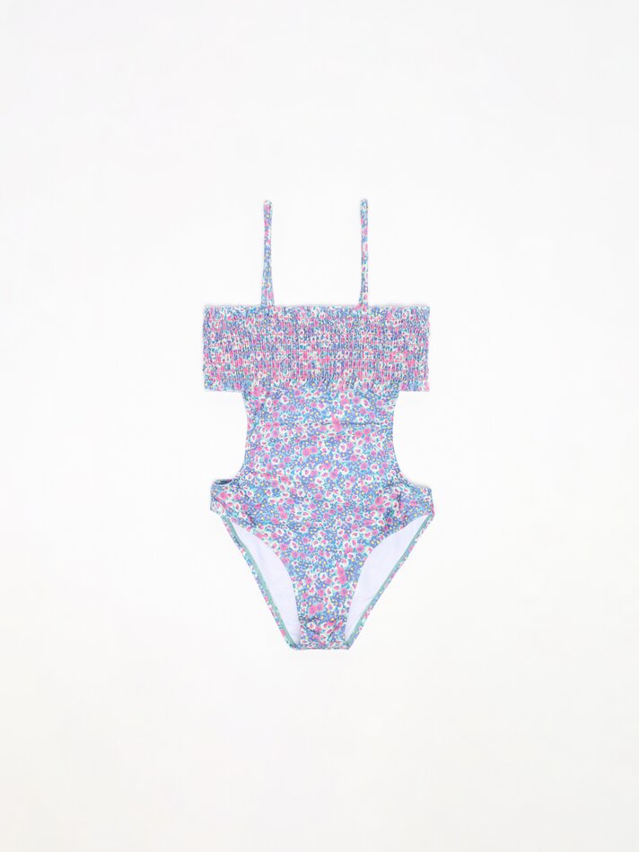 Conjunto de maiô e elástico de cabelo - Verde Piscina