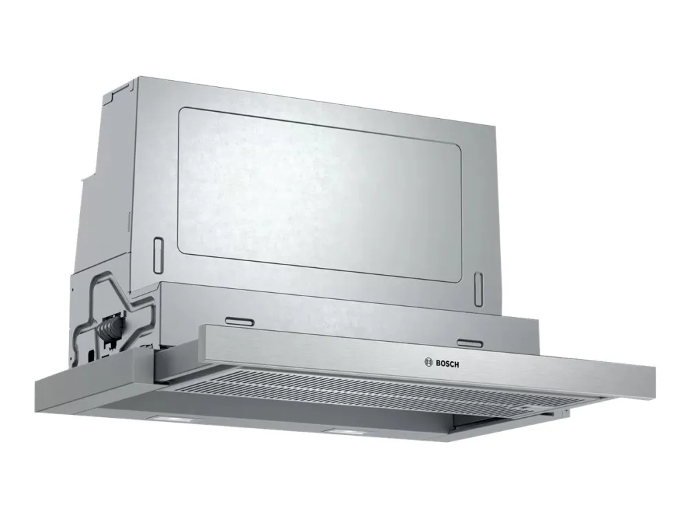 Bosch Serie | 4 DFS067A51 - Hætte - teleskopisk - Niche - bredde: 52.4 cm - dybde: 29 cm - udtrækning og recirkulation (-) - med intern motor - metalgrå