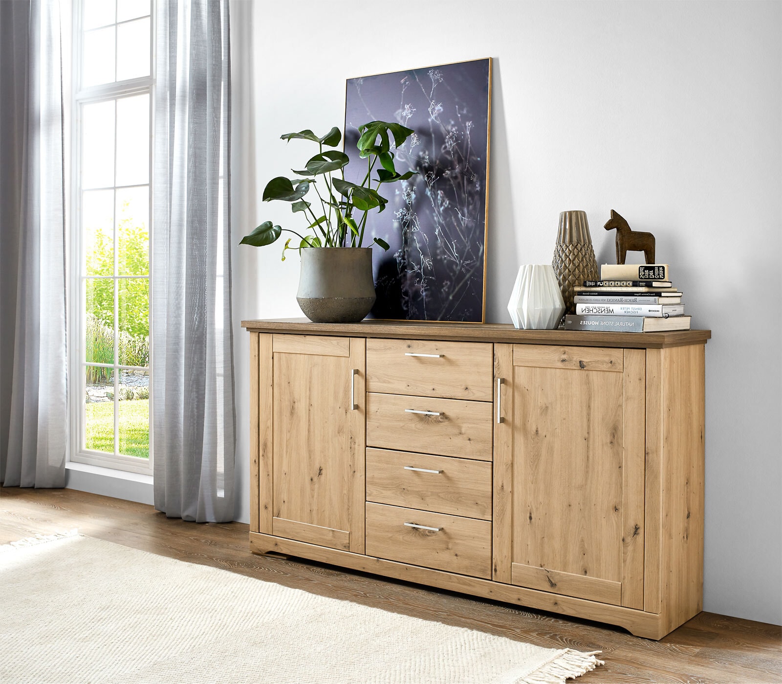 Sideboard MIRADOR, Eiche Artisan NB / Eiche Ribbeck NB
