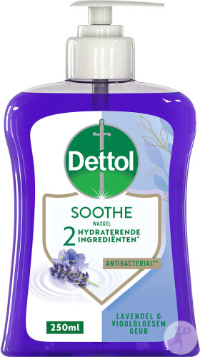 Dettol Relaxing Gel Lavant Antibactérien Lavande Flacon-Pompe 250ml