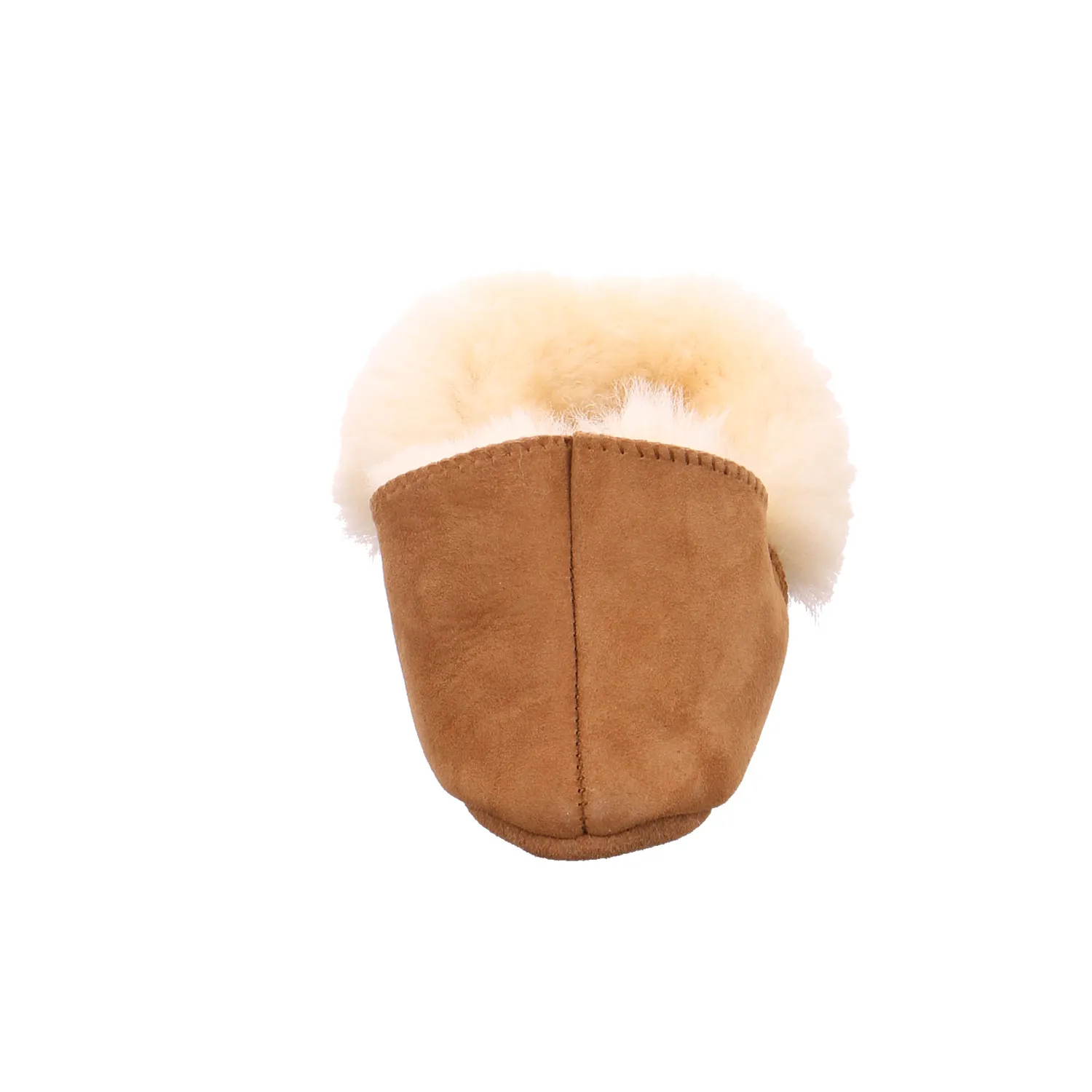 SUPER CRACKS Hausschuh Cognac Leder  mit echtes Lammfell