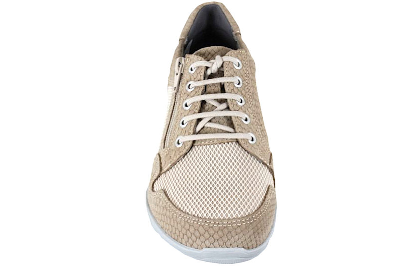 NEW FEET SKO I SANDFARVET PRÆGET NUBUCK
