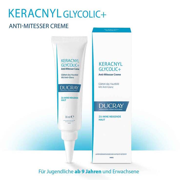 Ducray Keracnyl Glycolic + Creme, 30 ml