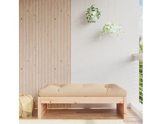 VIDAXL - Pouf Repose-pied de jardin 120x80 cm bois de pin massif