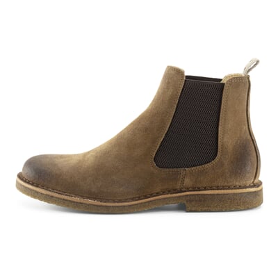 Herren-Chelsea-Boot Velours, Braun