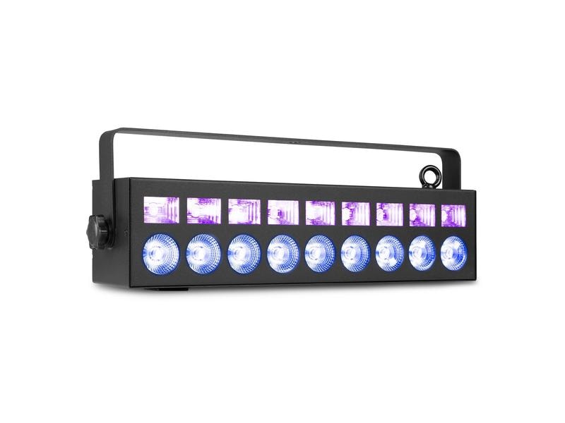 BeamZ LED-Bar LCB99 Kompakte 2-in-1-LED-Leiste mit 9 x 6-W-RGBW-LEDs in Kombination mit 9 x 3-W-UV-LEDs