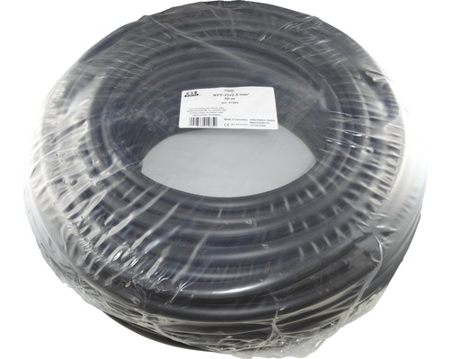 Ondergrondse kabel NYY-J 3x2,5 mm² 50 m zwart