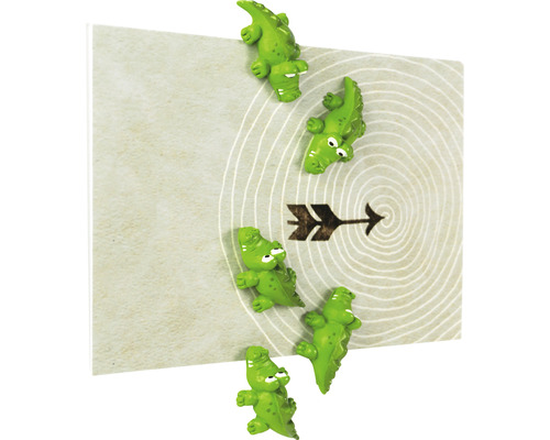 Krokodillenmagneten, set van 5, groen