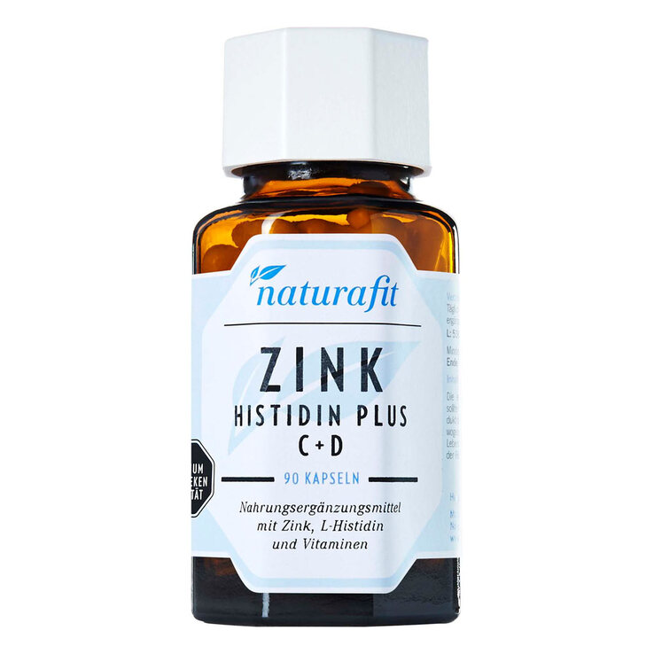 Naturafit Zink Histidin plus C + D Kapseln, 90 St