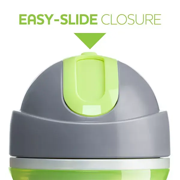 Copo esportivo Chicco com canudo e parede térmica +14m Verde 266ml