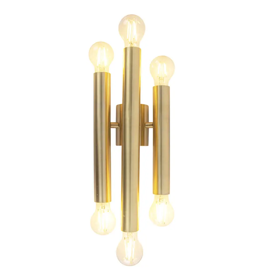 Qazqa wandlampen tubi goudkleurig e27