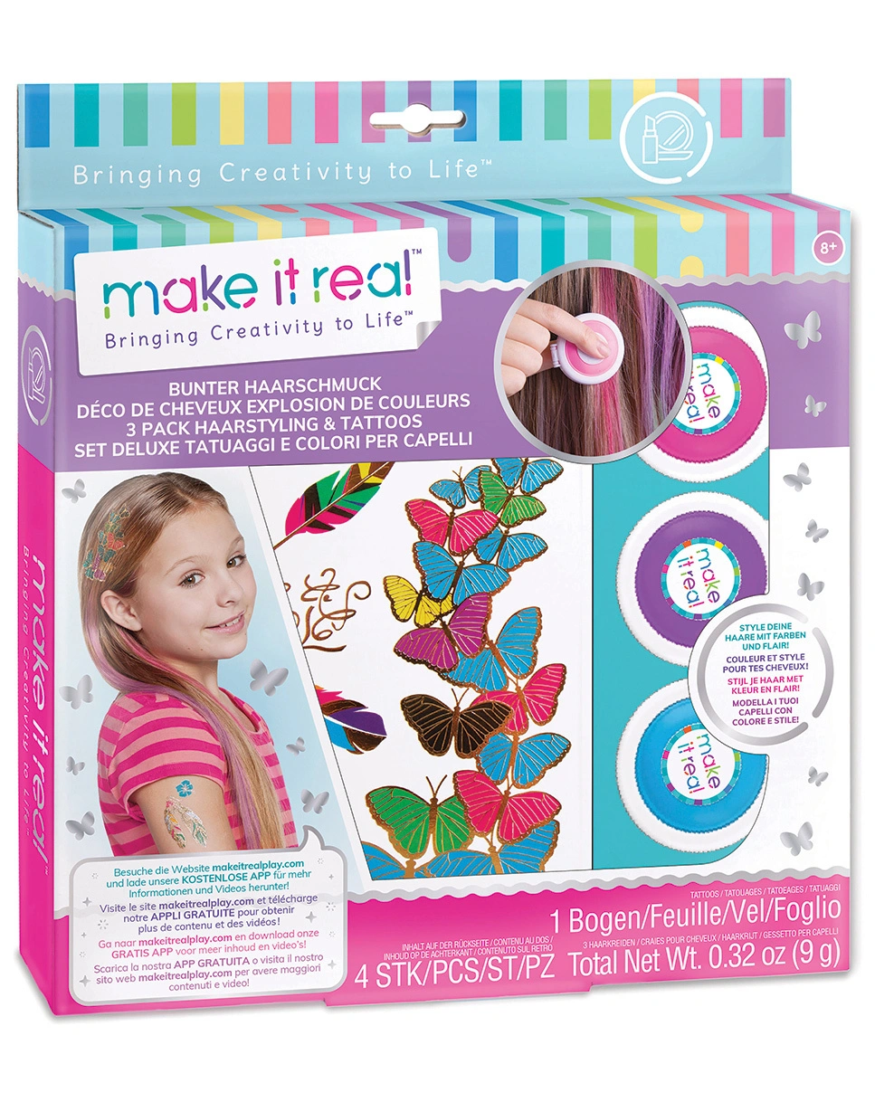 Haarschmuck-Set COLOR BURST 4-teilig