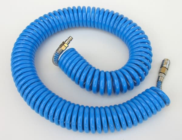 ADLER-LEDNING / PEUMATISK SLANGESPIRAL 6,5 x 10 mm 10m POLYURETAN, MED KOPLINGER