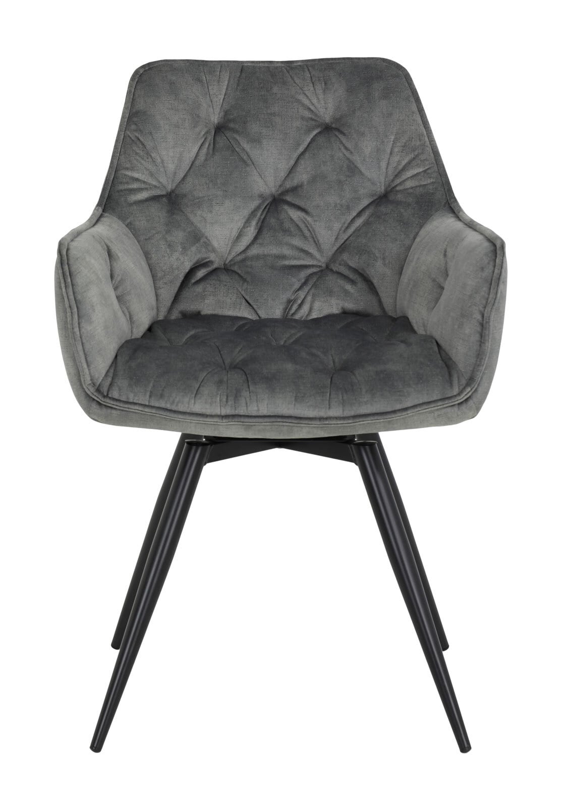 Stuhl Florentina 2er-Set Samtvelours Vintage Optik Grau 49x84x63 cm