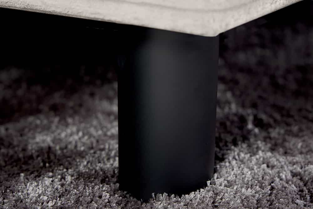 Modernes Ecksofa KENT 220cm greige Cord inkl. Hocker Federkern L-Form Wohnlandschaft