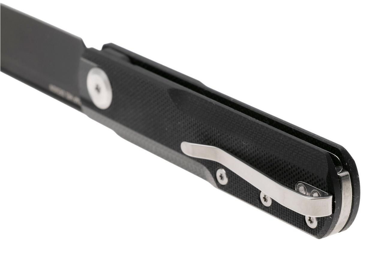 Real Steel G-Tanto EDC 7801SB PVD Nitro-V, Black G10, slipjoint zakmes, Ostap Hel design