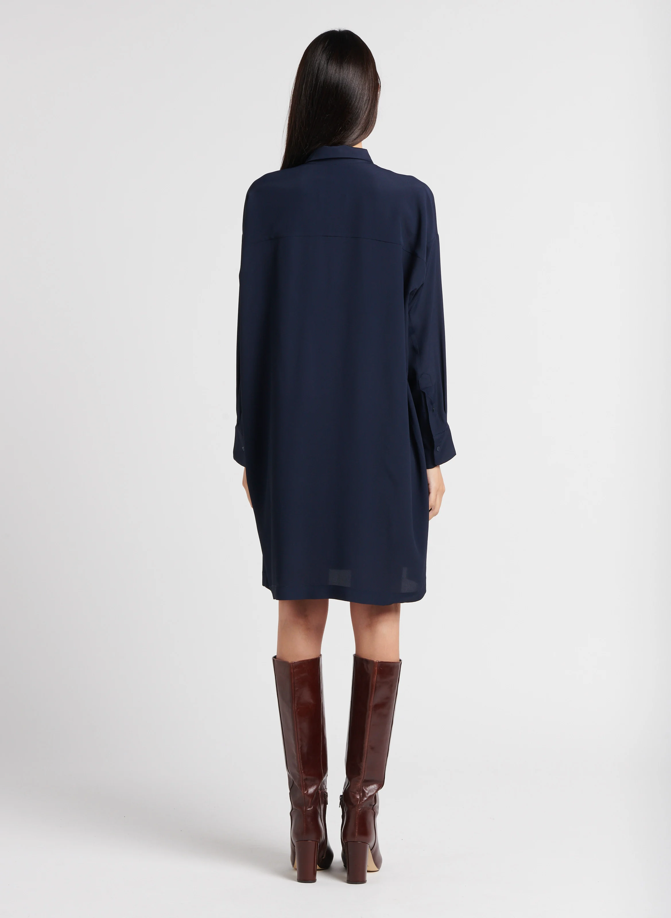KITA - Robe courte à volants| Bleu