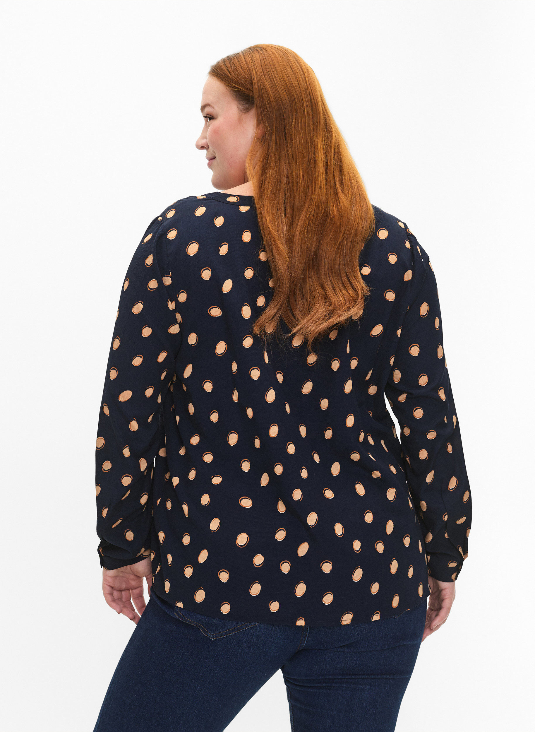 FLASH - Langærmet bluse med print