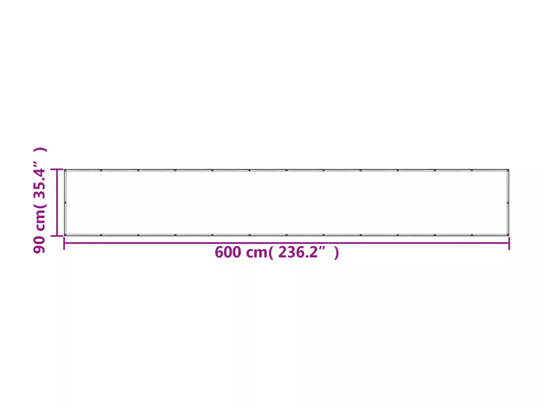 Écran de balcon sable 90x600 cm 100% polyester oxford