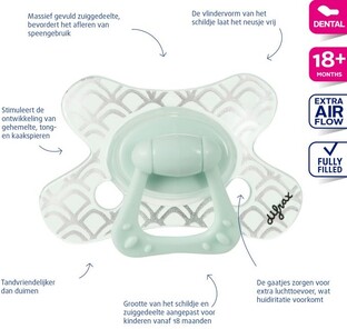 Difrax Fopspeen Dental 18  maanden 1ST