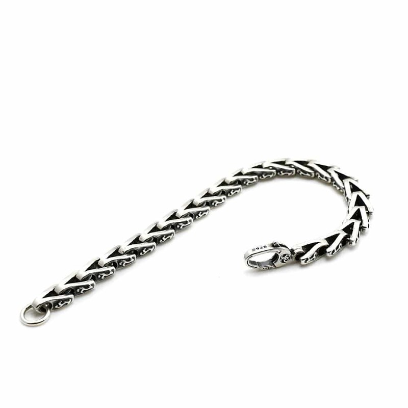 Bracelet Homme Argent Structure Tribal