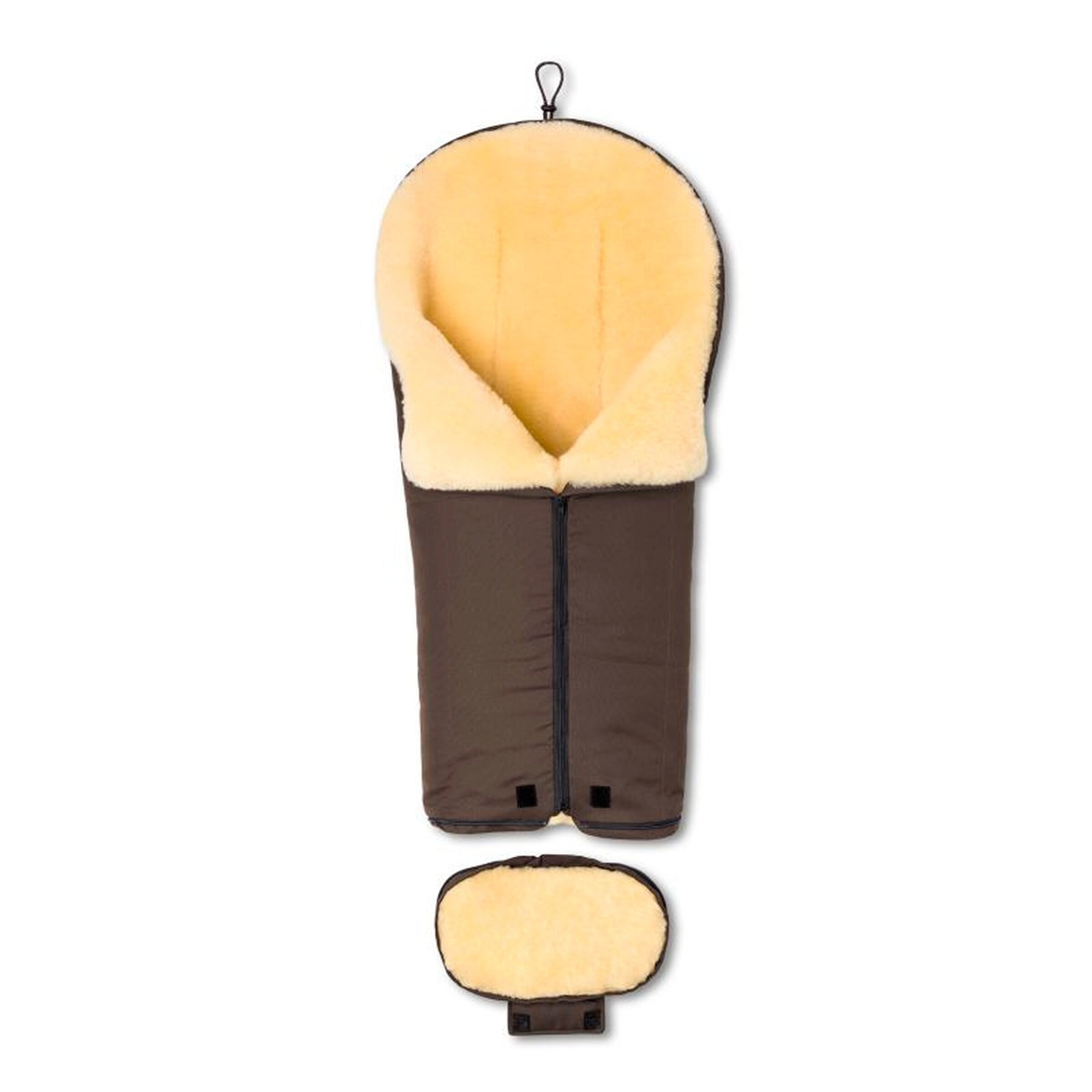 Hofbrucker Kinderwagen Lammfell-Fußsack Iglu Braun
