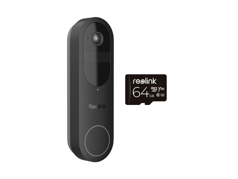 Reolink IP Türstation D340B 2K  Battery Doorbell Chime   64 Akku-Türklingel mit 64 GB lokalem Speicher 4MP 2K 2.4/5GHz WLAN und Chime – Schwarz