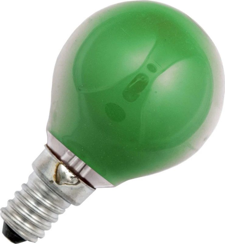 Schiefer - 419951457 - E14 Kogel Gloeilamp - Groen - 25W - Dimbaar