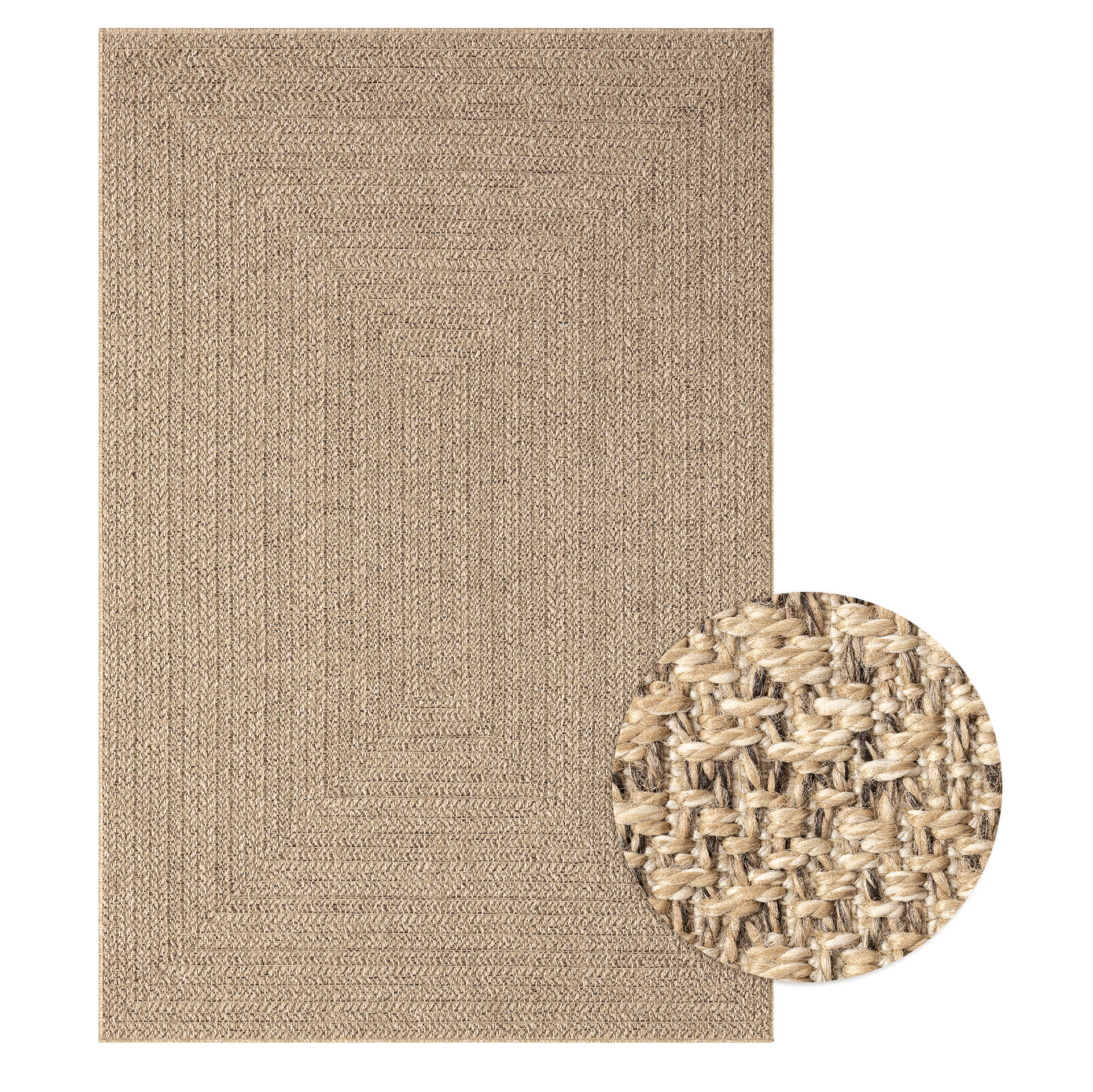 In-/ Outdoor-Teppich - natur - Jute - 80x150 cm