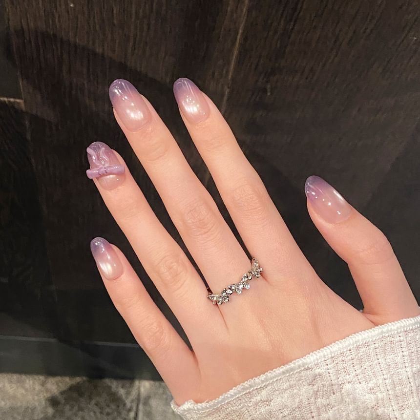 eovda - Cat Eye Gradient Almond Press On Nail / Oval Press On Nail / Squoval Press On Nail