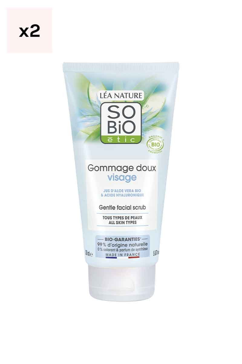 Gommages doux bio - Aloe vera - Visage - 2 x 150 ml