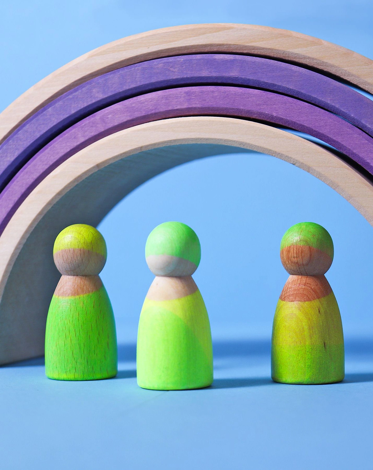 Holzfiguren-Set NEONFREUNDE 3-teilig in grün