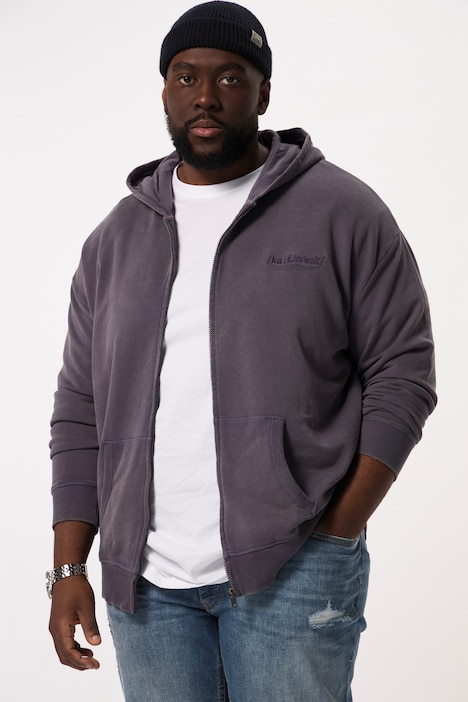 STHUGE Hoodiejacke, oversized, acid washed, bis 8 XL