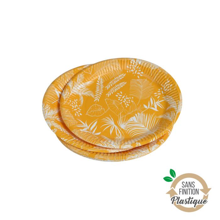 SET 10 ASSIETTES CARTON D.18CM EXOTIC MOOD