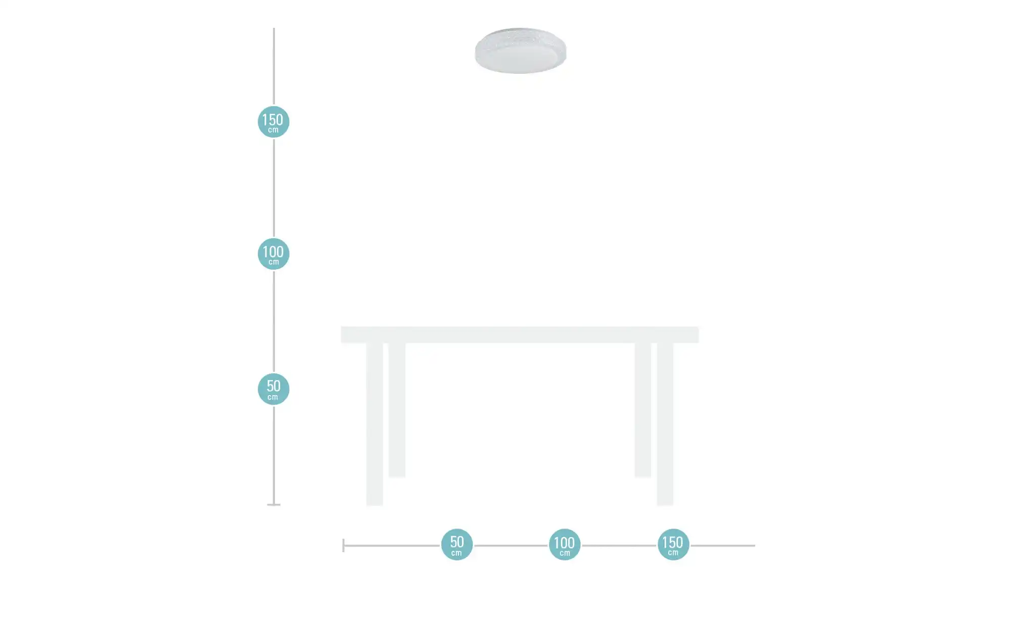 KHG LED-Deckenleuchte, 1-flammig mit Sternenhimmeloptik