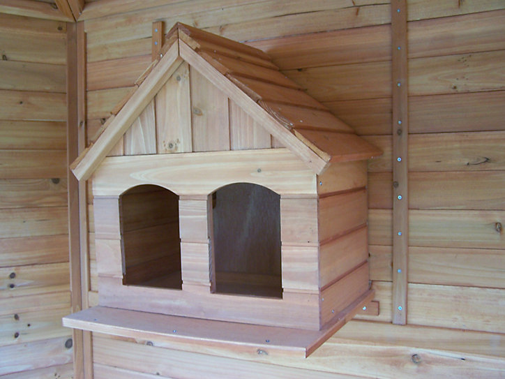 Volière en bois 4,5m² grand modèle avec sas d'entrée pour 6 à 10 oiseaux Habrita