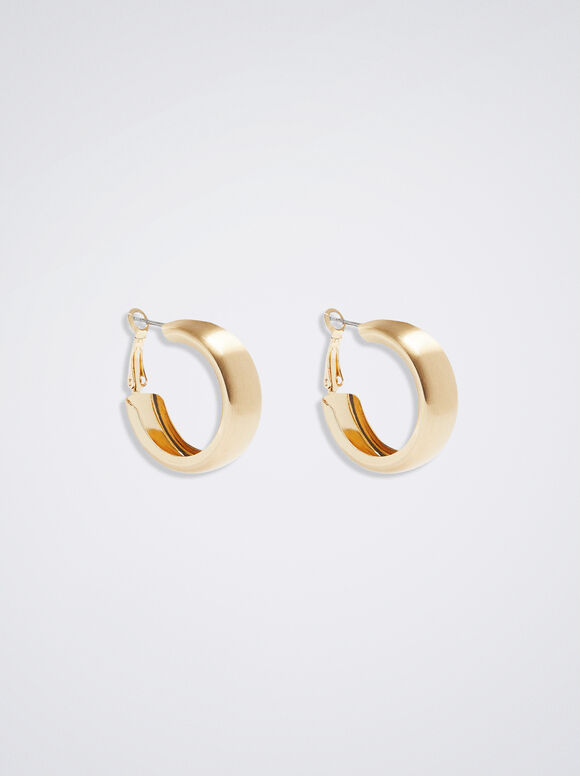 Brincos de argola dourados - Dourado