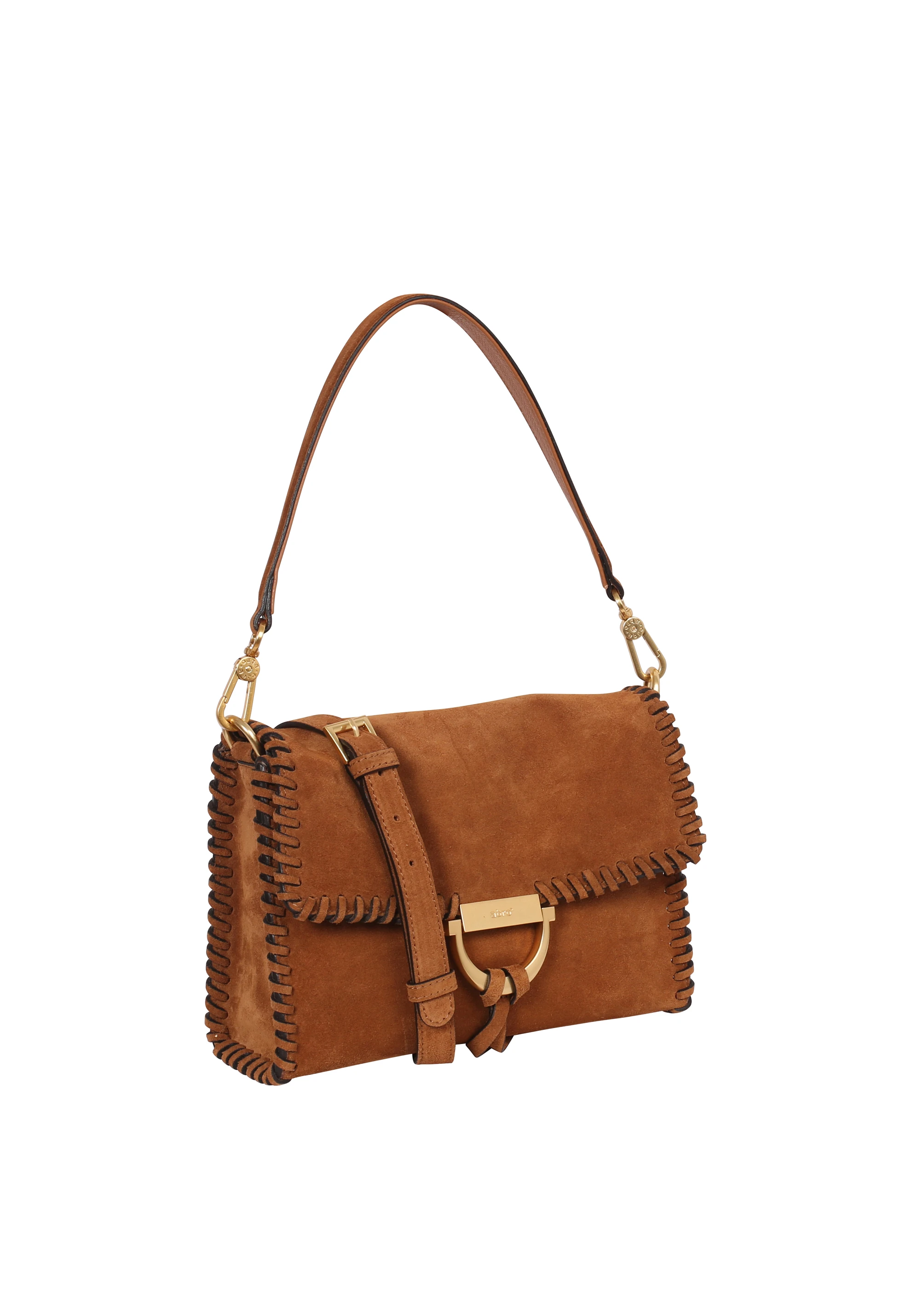 Shoulder bag TEMI STITCH Leather Suede Standard