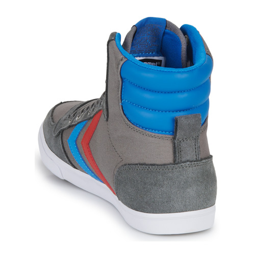 hummel - SLIMMER STADIL HIGH - Gris / Bleu / Rouge